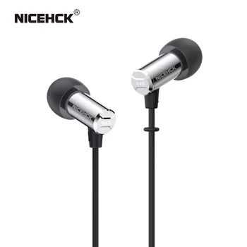 NiceHCK X49 Единична BA балансирана арматура Driver Mini Earbud HIFI Metal In Ear Monitor Sleep Game DJ Music Wired Mic Earphone IEM