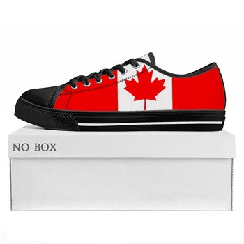Канадски флаг ниско Топ висококачествени маратонки мъжки женски тийнейджър платно маратонки Канада Prode случайни двойка обувки по поръчка обувка