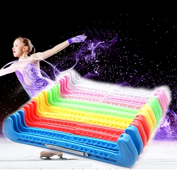 1 чифт фигура скейт обувки покритие лед нож острие протектор ръкав найлон PVC студено устойчиви регулируеми анти-слайд 5 цвята