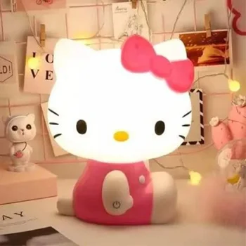 sanrio Hello Kitty Creative Simple Cartoon Kawaii Night Light Изящна сладка персонализирана аниме персонажна нощна лампа на едро