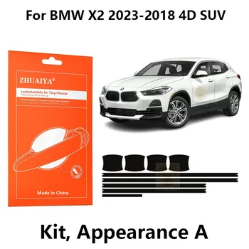 ZHUAIYA Предпазители на ръба на вратата Дръжка на вратата Чаша Филм за защита на боята TPU PPF За BMW X2 2023-2018 4D SUV автомобилни асеси