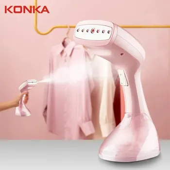 KONKA Handheld Garment Steamer Pink Гладене за дрехи 250ml Portable Home& Travel 15s Fast-Heat домакински плат пара