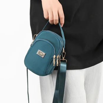 Messenger чанта за жени случайни малки платно Crossbody чанта цип студенти мини квадратна чанта моден дизайнер луксозен рамо чанта
