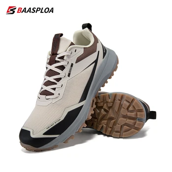 Bassploa Мъжки туристически обувки нова мода леки външни маратонки за мъже обувки за ходене комфорт без хлъзгане на открито безплатна доставка