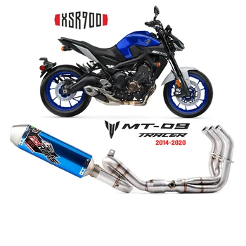 Мотоциклет изпускателна пълна система ауспух за Yamaha Fz09 Mt09 MT-09 FZ-09 Xsr900 2013 До 2021 Мотоциклет Escape Изпускателна