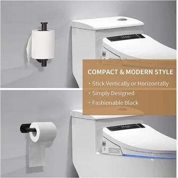Без щанцоване стенен държач за тоалетна хартия Устойчив на ръжда антикорозионен неръждаема стомана баня кухня тоалетна хартия ролка
