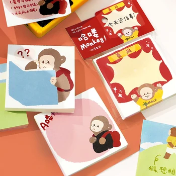 4packs/LOT Hello Monkey серия творческа простота материал пакет съобщение хартия бележка подложка