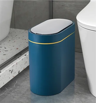 Интелигентен сензор за боклук, електронен, автоматичен, баня, тоалетна, водоустойчив, тесен шев, кофа за съхранение, интелигентен дом кошче за боклук