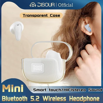 2023 Нова мини невидима слушалка Bluetooth 5.2 In-Ear HIFI стерео безжични слушалки Touch Hands-free спортни слушалки с микрофон