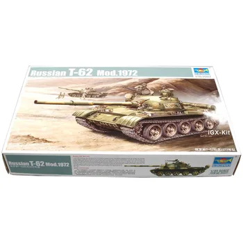 Тромпетист 00377 1/35 руски T62 T-62 Mod1972 MBT основен боен танк дете подарък военна играчка пластмасова монтаж сграда модел комплект