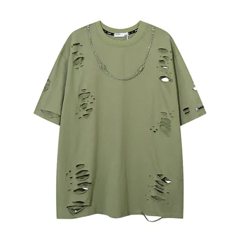 Безплатна доставка Изтръгнат Crop Top Funko Pop Y2K Streetwear къс ръкав графичен мъжки дрехи извънгабаритни тениска