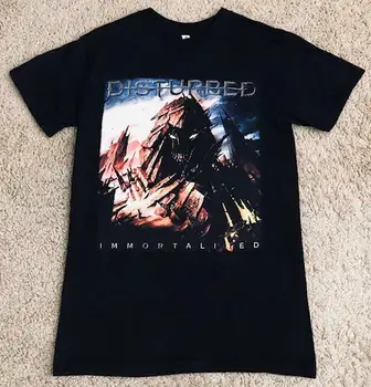 Disturbed Immortalized 2016 Tour Градове Дати Chevelle Мъжка черна тениска малка