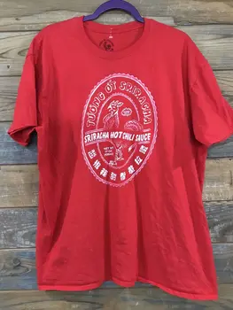 Sriracha Hot Chili Sauce Tuong OT Logo Червена тениска Мъжки 2XL дълъг ръкав