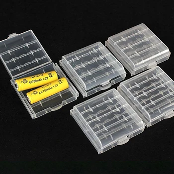 AA AAA батерия кутия за съхранение Твърд пластмасов калъф Държач за капак Защитен калъф с клипове за кутия за съхранение на батерии