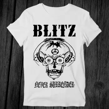 Blitz Never Surrender Band Vinyl LP T Shirt Unisex Adult Mens