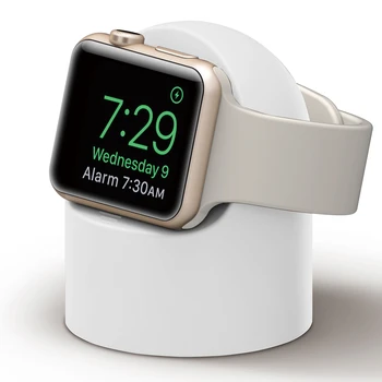 Скоба за държач за бюро за Apple Watch Series 8 7 6 5 4 3 2 1 SE Силиконова стойка за зарядно устройство за iWatch 8 7 6 5 4 3 2 1 SE аксесоари