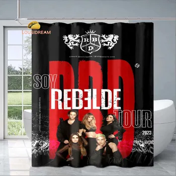 Музикална група RBD лого изящни душ завеса модерен декоративен подарък за възрастни детска баня водоустойчив плесен доказателство