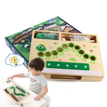 Броене на играчки Броене на малки деца Гъсеница за деца Предучилищна математика Допълнение Изваждане Учебна играчка Montessori STEM Educational