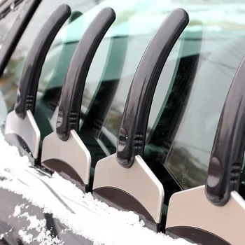 Кола стъргалка за лед Лопата за отстраняване на сняг от неръждаема стомана Предно стъкло на автомобила Скрепер за отстраняване на сняг Зимни аксесоари