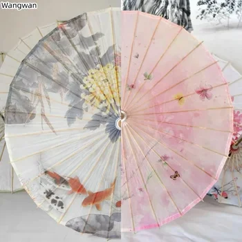 Китайски Tung маслена хартия чадър антични жени ханфу чадъри чиста ръчно изработена фотография танцови реквизити дъжд и слънцезащита 84cm