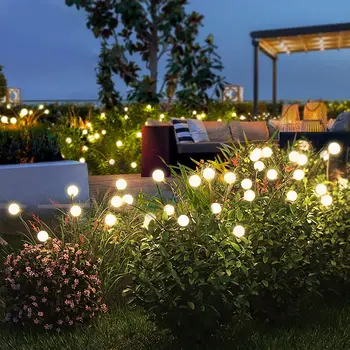 Градинско осветление-Нови модернизирани слънчеви захранвани светулки Външни водоустойчиви вибранови градински светлини за декорацияi