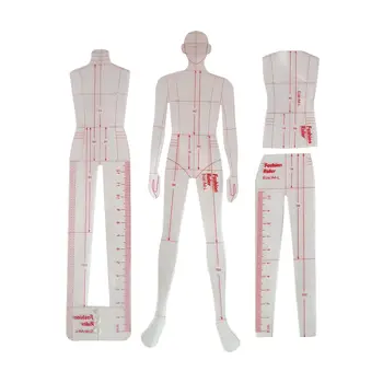 Шаблон владетел дреха дизайн трайни мода проектиране прозрачен преносим шевни владетел за работно облекло костюми модел производители