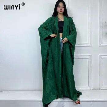 WINYI Кувейт Висококачествена двустранна рокля палто Плажно облекло Покрийте мода елегантна Празнично парти Жилетка кимоно макси абая