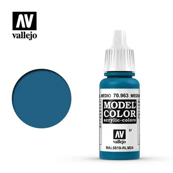 Vallejo Paint акрилен модел оцветяване Испания AV 70963 057 TAzul Medio Medium Blue Ръчно рисуван Gunpla Gundam DIY 17ml