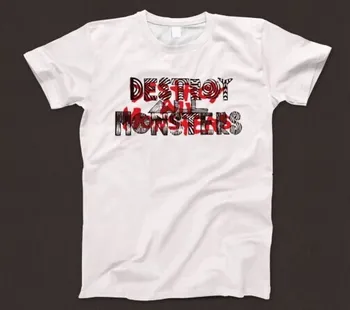 Унищожи всички чудовища T Shirt 579 Ретро Бял Унисекс Графика