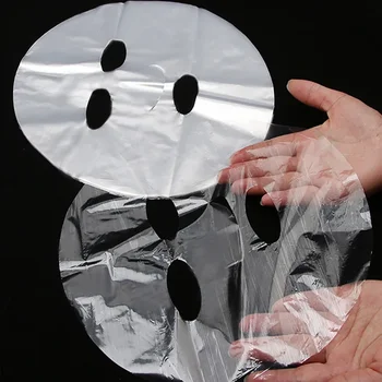 Пластмасов филм за лице за еднократна употреба Почистваща маска за цялото лице Стикери за врата Хартиени прозрачни PE маски Wrap Facial Beauty Healthy Tool
