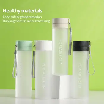 Висококачествена бутилка за вода на открито с голям капацитет Спортна спортна уплътнение за уплътнение за вода BPA безплатна матирано пластмасова чаша за подарък