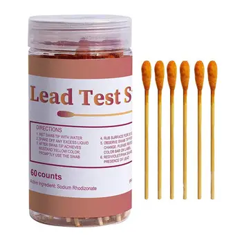  Комплект за тестване на оловна боя 30/60pcs Бързи и точни тампони за проверка на олово Резултати за 30 секунди Незабавен тест за олово за боядисано дърво