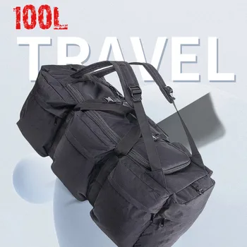 Outdoor 100L супер голям капацитет раница мъже къмпинг чанта за съхранение мъже палатка балдахин военни тактически рамо чанта пътуване чанта