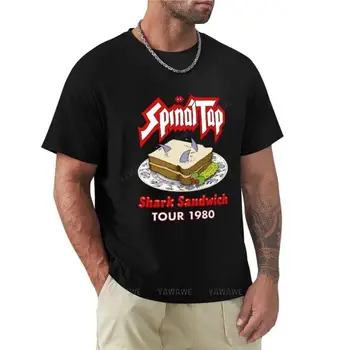 Spinal Tap - Shark Sandwich Tour 1980 Класическа тениска обикновена тениска по поръчка тениски проектирайте своя собствена тениска мъже