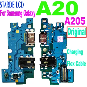 оригинален за Samsung A20 A205 / DS A205F A205FD A205A USB порт за зареждане Жак Dock конектор за зареждане съвет Flex кабел