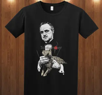 Кръстникът Дон Вито Корлеоне Марлон Брандо Tee S M L XL 2Xl 3Xl T риза с кръгло деколте