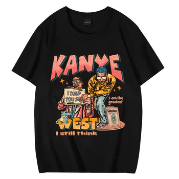 Kanye West Ye T - риза Реколта графики Топ s Мъже Дамски висококачествени модни извънгабаритни къс ръкав 100% памук Unisex Tee