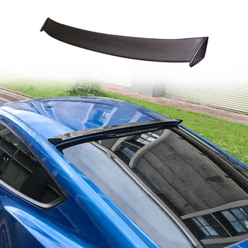 За 2015 2016-2023 Ford Mustang покрив заден спойлер въглеродни влакна материал Топ крило кола екстериорни части тунинг аксесоари комплект за тяло