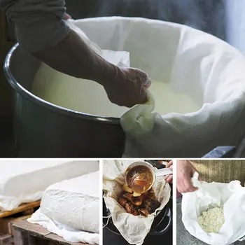 За многократна употреба памучна марля Муселин тензух плат масло сирене кърпа DIY соево пресоване мухъл кухненски инструмент печене фермент сладкиши