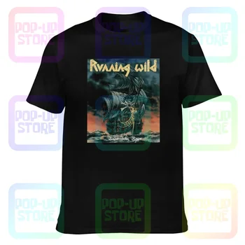 Running Wild Under Jolly Roger Album Band Logo T-shirt Tee Shirt Pop Funny Hipster All-Match