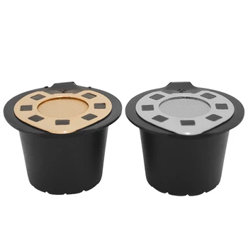 3PCS актуализация версия кафе капсула за Nespresso машина с капак от неръждаема стомана еспресо кафе филтър Cafe Pod