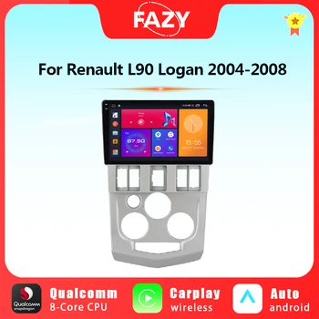 Wireless CarPlay Android Auto Radio For Renault Logan 1 2004-2009 Автомобилен мултимедиен плейър GPS навигация Стерео авторадио 2din