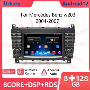 2Din Android 12 Автомобилно радио за W203 Mercedes Benz Vito W639 W168 Vaneo Clk W209 W210 M/ML Мултимедия StereoAudio GPS Navi Carplay
