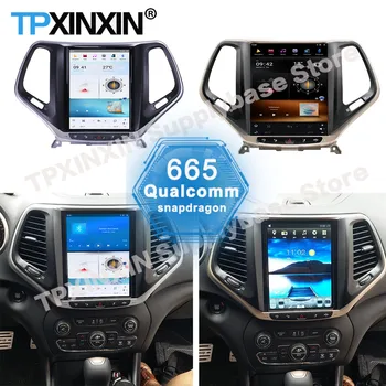 Qualcomm Tesla Radio Recorder Android 11 За Jeep Cherokee 2014 2015 2016 2017 2018 Кола GPS плейър Navi Auto Audio IPS Head Unit