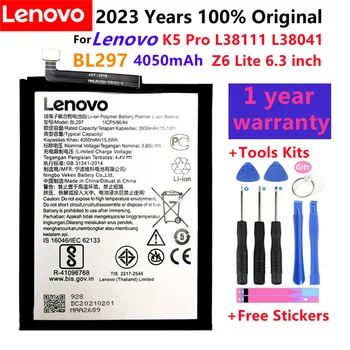 100% оригинална 4050mAh BL297 батерия за Lenovo K10 Забележка K5 Pro L38111 L38041 Z6 Lite батерии за подмяна на мобилни телефони Bateria