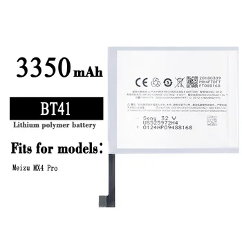  BT41 висококачествена батерия за подмяна на Meizu MX4 Pro мобилен телефон 3350mAh голям капацитет нови литиево-йонни батерии