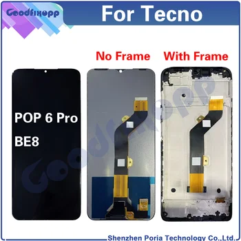 За Tecno Pop 6 Pro BE8 LCD дисплей сензорен екран дигитайзер събрание ремонт части замяна