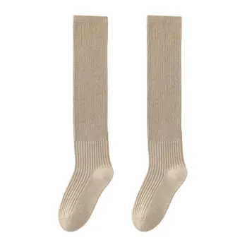 Елегантни плетени чорапи Дамски зимни чорапи с противоплъзгаща еластична абсорбираща пот висока тръба за топлина