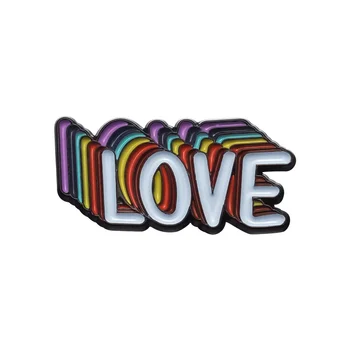 Карикатура ЛГБТ ЛЮБОВ Брошки Rainbow брошка емайл щифт раница ревера аксесоари подарък хомосексуален значка гордост бижута