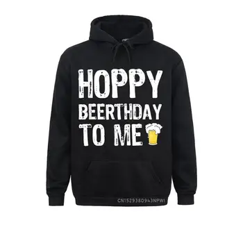 Рожден ден бира подарък пуловер Happy Hoppy Beerthday бира поилка пуловер открит Европа качулки високо качество мъжки суитчъри